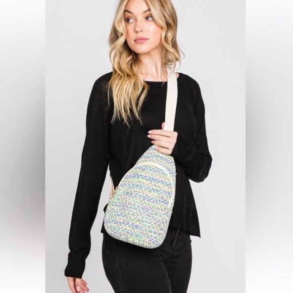 Bohemian Aztec Print Colorful Crossbody Bag - Picture 2 of 11